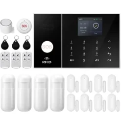 Outlet Hemlarmssystem, Smarta Hem-integration, Trådlös Säkerhetslösning,4G WiFi Kit E, EU-kontakt Hemlarmsystem