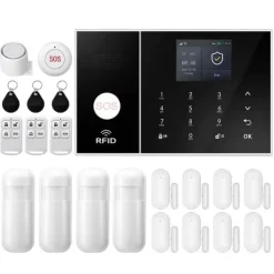 Outlet Hemlarmssystem, Smarta Hem-integration, Trådlös Säkerhetslösning,4G WiFi Kit E, EU-kontakt Hemlarmsystem