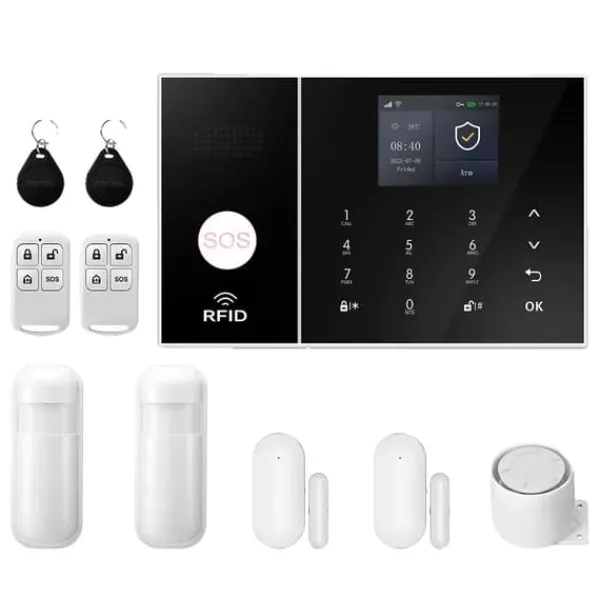 Hemlarmssystem, Smarta Hem-integration, Realtidsaviseringar,2G GSM WiFi Kit B, EU Kontakt