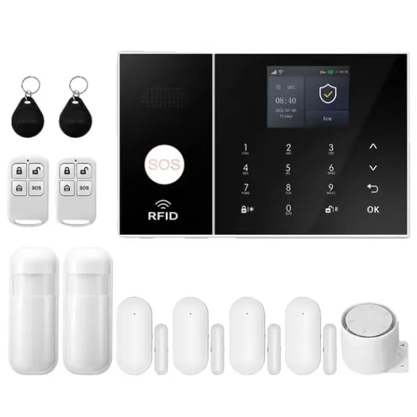 New Hemlarmssystem, Smarta Hem-integration, Trådlös Säkerhetslösning,4G WiFi Kit C, EU Kontakt Hemlarmsystem
