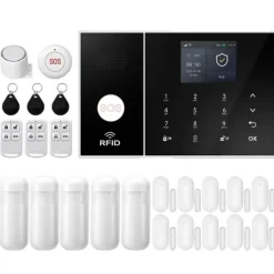Outlet Hemlarmssystem, Smarta Hem-integration, Realtidsaviseringar,2G GSM WiFi Kit F, EU Kontakt Hemlarmsystem