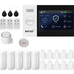 Best Hemlarmssystem, Trådlös Anslutning, Smart Automation,GSM 2G WiFi Kit F, EU Kontakt Hemlarmsystem