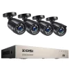 Hemskyddssystem, 2MP upplösning, nattvisions teknologi, , 8CH DVR with 4 Cams, 1T