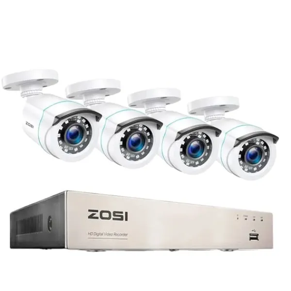Best Hemskyddssystem, 2MP upplösning, nattvisions teknologi, , 8CH DVR with 4 Cams, None Säkerhetsmonitorer & Videokameror