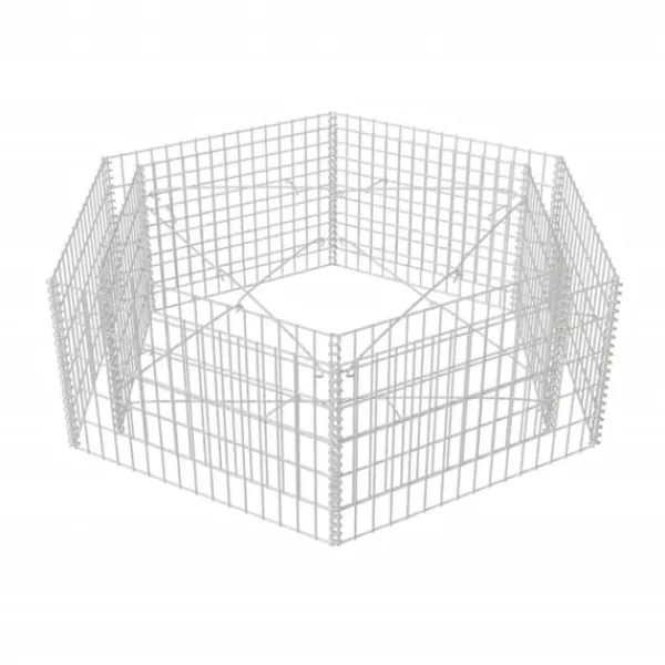 Hot Hexagonal planteringsgabion upphöjd 160x140x50 cm Krukor & Växtbehållare