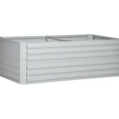 Högbädd i stål 180x90x60 cm, stapelbar/ihopkopplingsbar – blommor & växter