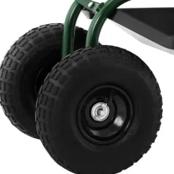 Hot hillvert - Mobil trädgårdssits - 150 kg - Höjdjusterbar Stöd Med Hjul, Säten & Knäskydd För Trädgårdsskötsel