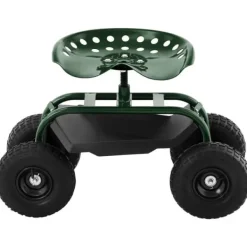 Hot hillvert - Mobil trädgårdssits - 150 kg - Höjdjusterbar Stöd Med Hjul, Säten & Knäskydd För Trädgårdsskötsel