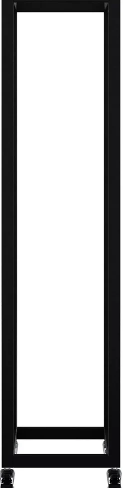 Hilta Metal Log Holder with Wheels, Black, 25x40x100 cm