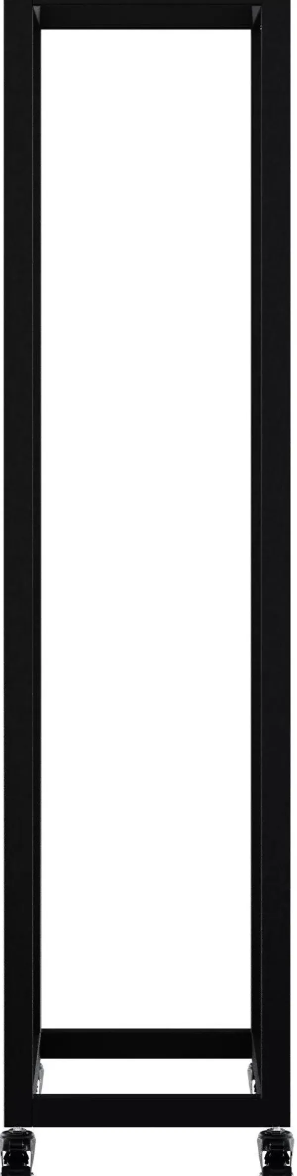 Hilta Metal Log Holder with Wheels, Black, 25x40x100 cm