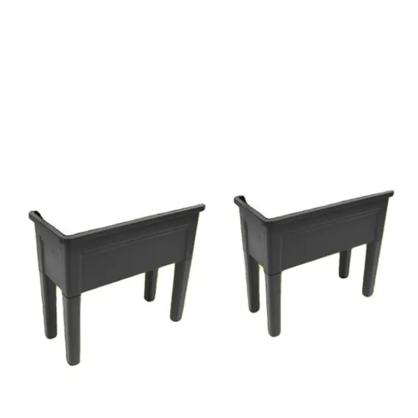 Discount Höjd trädgårdsbädd, Material: PP och gummi, Dimensioner: 75*34,5*65,5 cm, Form: Rektangulär, Belastningskapacitet: 25 kg, Antal artiklar: 2 Planteringsbänkar