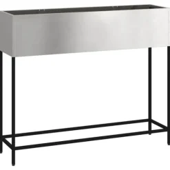 vidaXL Höjdträdgårdsplanterare Silver 100 x 26 x 82 cm Rostfritt stål