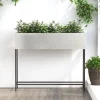 vidaXL Höjdträdgårdsplanterare Silver 100 x 26 x 82 cm Rostfritt stål