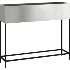 vidaXL Höjdträdgårdsplanterare Silver 100 x 26 x 82 cm Rostfritt stål