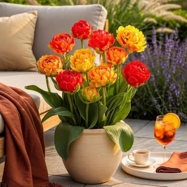 Clearance Hjärta av exotism blomsterlökar - Tulpaner Tulipa Gudoshnik Dubbelblommor (12 stycken) diameter 11-12 cm Fröer & Lökar