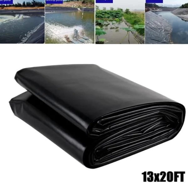 Sale Hållbar Fiskdamm Liner, Svart LLDPE Material, Storlek 13ft x 20ft, Långvarig Livslängd Fontäner & Dammar