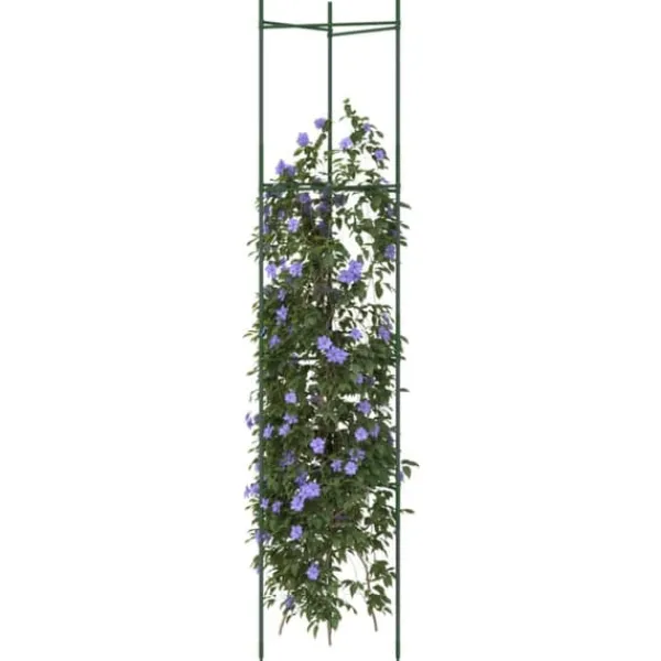 Hållbar tomatbur av stål - Justerbart stöd för växter | Färg: Grön | Storlek: 154 cm | 6 st