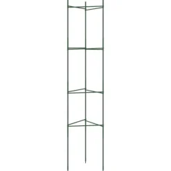 Hållbar tomatbur av stål - Justerbart stöd för växter | Färg: Grön | Storlek: 154 cm | 6 st