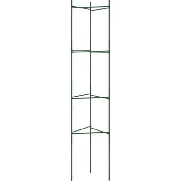 Hållbar tomatbur av stål - Justerbart stöd för växter | Färg: Grön | Storlek: 154 cm | 6 st