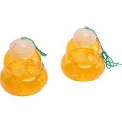 Hängande bifälla - kalebassform, getingavskräckande utomhus och bidödare (2 st, orange)