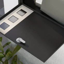 HOMCOM brevlåda svart metall med tidningsfack och visningsfönster, 36,5x11,5x29cm