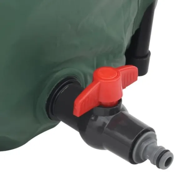 Hopfällbar regntunna 750 L med filter och tillbehör | Färg: Grön | Storlek: 750 L