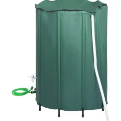 Outlet Hopfällbar regntunna med kran 1250 L - Vattenbesparande lösning | Färg: Grön | Storlek: 1250 L Regntunnor