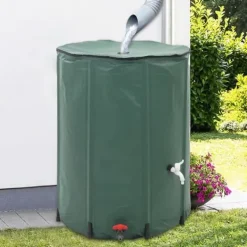 Hot Hopfällbar Regnvattentank 250 L med reningsfilter | Färg: Grön | Storlek: 250 L Regntunnor