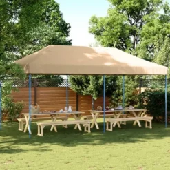 Discount Hopfällbart partytält - Slitstark och lätt att sätta upp | Färg: Beige | Storlek: 580x292x315 cm Tält & Lusthus