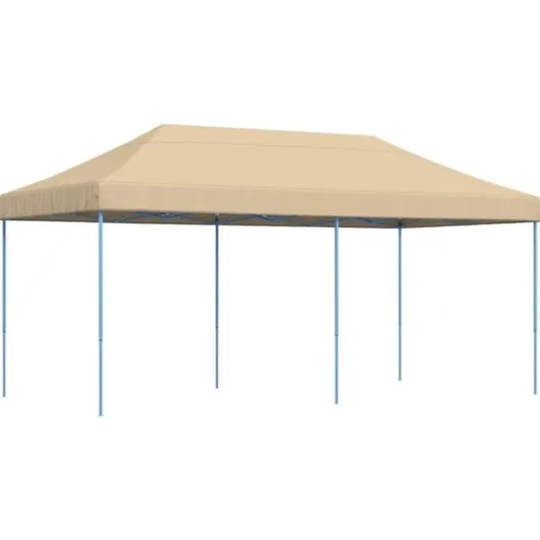 Discount Hopfällbart partytält - Slitstark och lätt att sätta upp | Färg: Beige | Storlek: 580x292x315 cm Tält & Lusthus