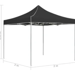 Hot Hopfällbart partytält i aluminium 2x2 m | Färg: Antracit | Storlek: 2x2 m Tält & Lusthus