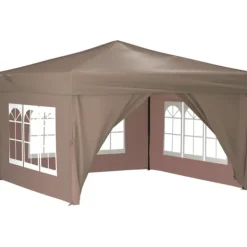 Best Hopfällbart partytält med sidoväggar taupe 3x3 m Tält & Lusthus