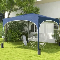Discount Hopfällbart partytält, 295x295x255 cm, blå Tält & Lusthus