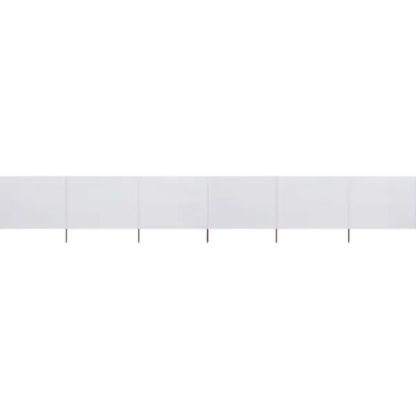 Hopfällbart vindskydd 6 paneler - Vindskydd i non-woven tyg | Färg: Sandvit | Storlek: 800x160 cm