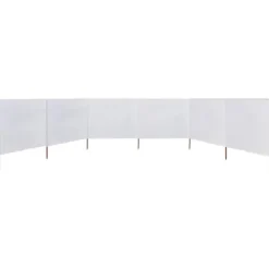 Hopfällbart vindskydd 6 paneler - Vindskydd i non-woven tyg | Färg: Sandvit | Storlek: 800x160 cm
