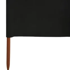 Hopfällbart vindskydd 5 paneler i non-woven tyg | Färg: Svart | Storlek: 600x160 cm