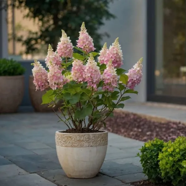 Hortensia - Set om 4 - Hydrangea paniculata 'Pinky Winky' - Höjd 25-40cm - ⌀19cm