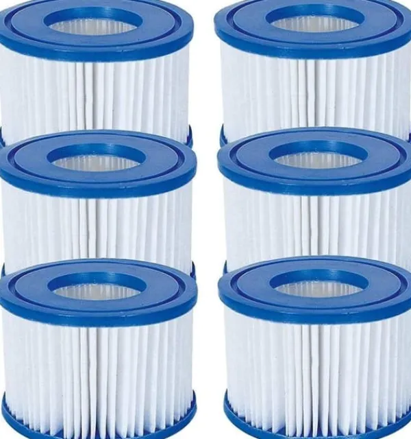 Hot Tub Filter Cartridge VI - För alla Lay-Z Spa-modeller Hawaii Miami Paris Vegas Monaco | 6 x Twin Pack (12 filter) | Använd för poolrengöring
