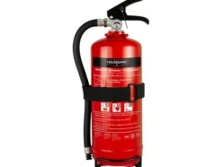 Housegard pulverslukker 2 kg - med væg/autobeslag, brandklasse ABC