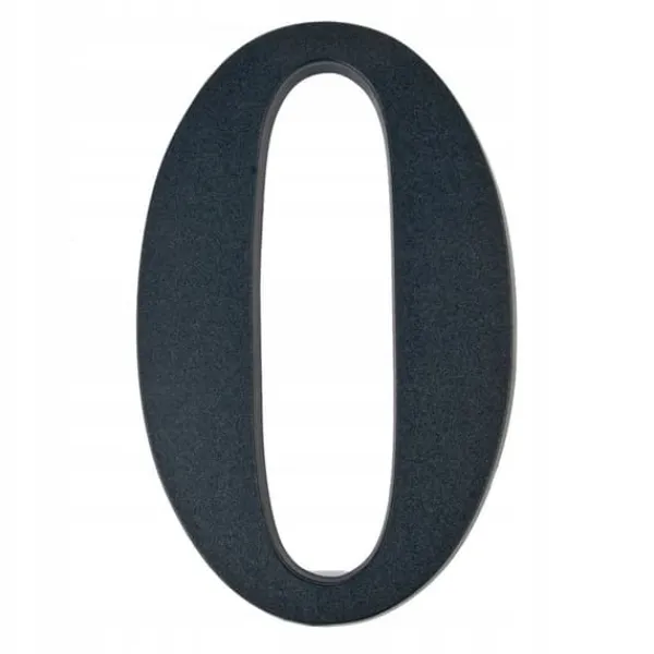 Husnummer 0 svart 19 cm