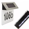 Outlet Husnummer skylt med Solcells LED Belysning Adresskyltar & Husnummer