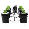 Sale Hydroponisk odling - DWC-system - 7 hinkar - 20 L per hink - 30×38 cm per hink - EU-kontakt 220–240 V 9 W - Svart Kit För Växt- & Örtplantering