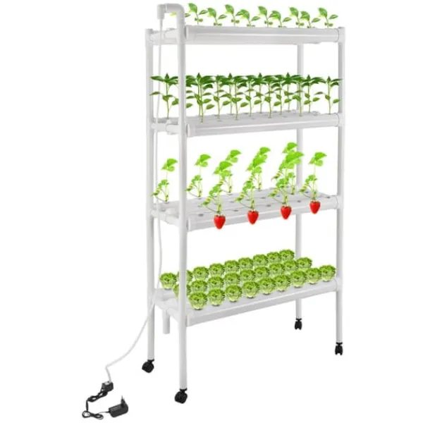 Sale Hydroponisk odlingssats - Hydroponiskt odlingssystem - Med odlingskorgar - För hem, trädgård, kontor Kit För Växt- & Örtplantering
