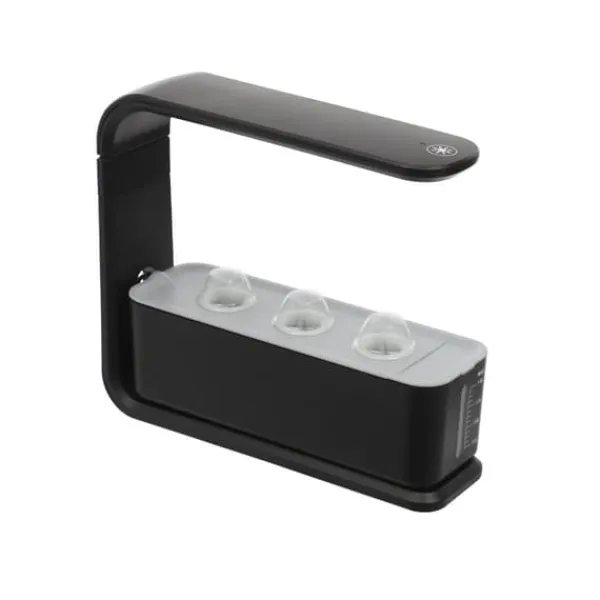 Hydroponisk planterare, energibesparande design, justerbar lamphöjd,svart