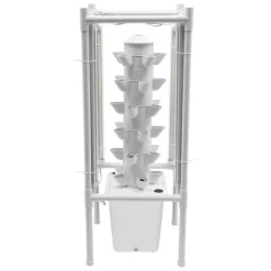 Clearance Hydroponisk tornträdgård - Inomhus odlingssystem - 6 nivåer - 30 planthål - 4 LED växtlampor - Självvattnande - Smart - Vit Kit För Växt- & Örtplantering
