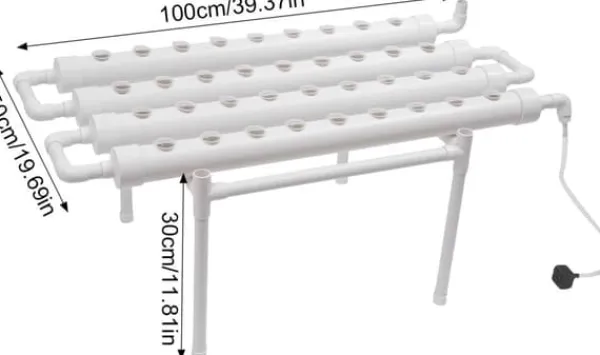 Sale Hydroponiska förökningssystem, 4 rör, 36 planteringsplatser Kit För Växt- & Örtplantering