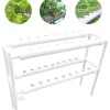Hot Hydroponiskt Odlingskit - Hydroponiskt Odlingssystem - 2 Nivåer - 72 Växtplatser - Bevattningssystem - Vit Kit För Växt- & Örtplantering