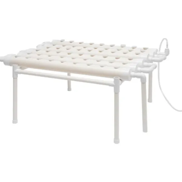 Discount Hydroponiskt odlingskit - 1-Lagers System - 36 Odlingsplatser - PVC-U - Håldiameter 3,2 cm - Rör Ø 6,3 cm - Vit Kit För Växt- & Örtplantering