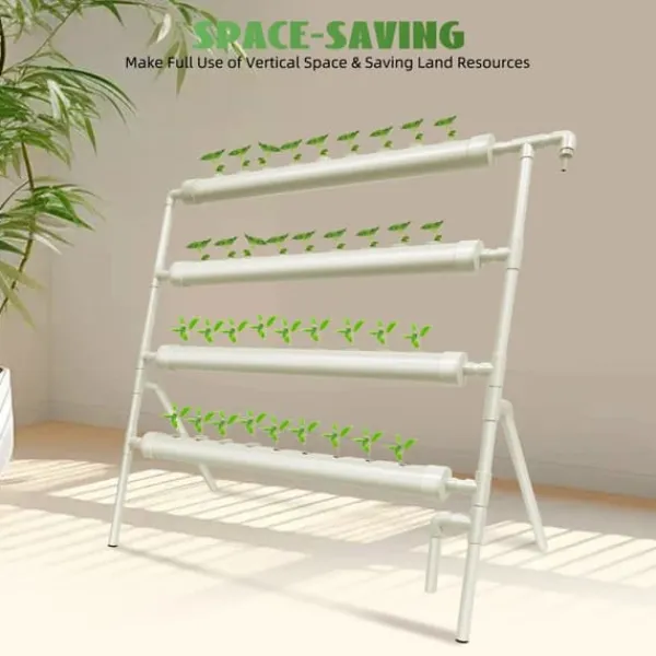 Outlet Hydroponiskt odlingskit - Rörsystem i PVC - Med 36 Odlingsplatser - Diameter 32 mm - Storlek 95×45×100 cm - Spänning 220 V/50 Hz - Utan Reservoar Kit För Växt- & Örtplantering