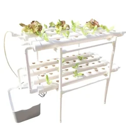 Hydroponiskt odlingskit, lagerdesign, automatiskt bevattningssystem,72 Hål Kit För Växt- & Örtplantering